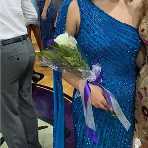 Beautiful Sherri hill full beaded gown worn for homecoming coronation only